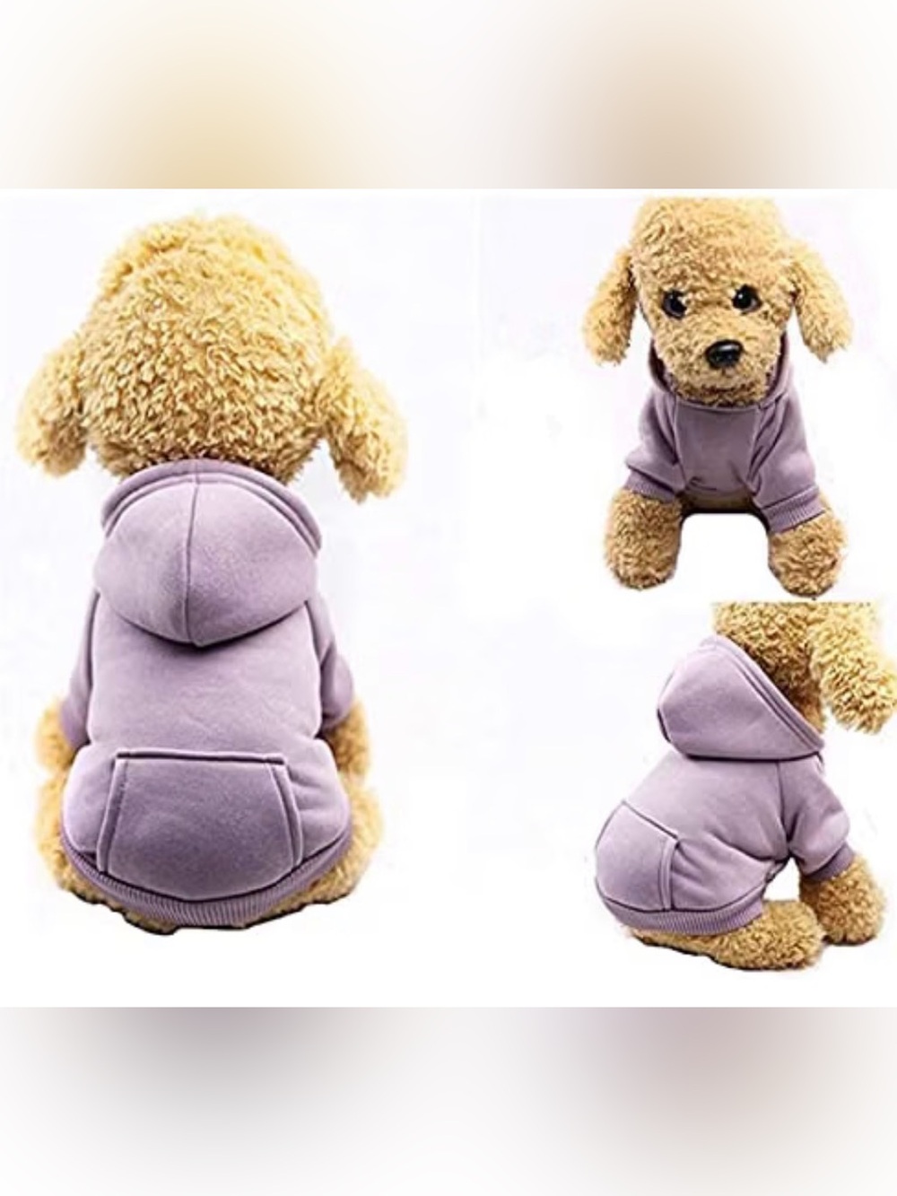 ⭐️ Pale Lavender hoodie for cats or small dog - size XS (see measurement) #1 - Picture 5 of 9